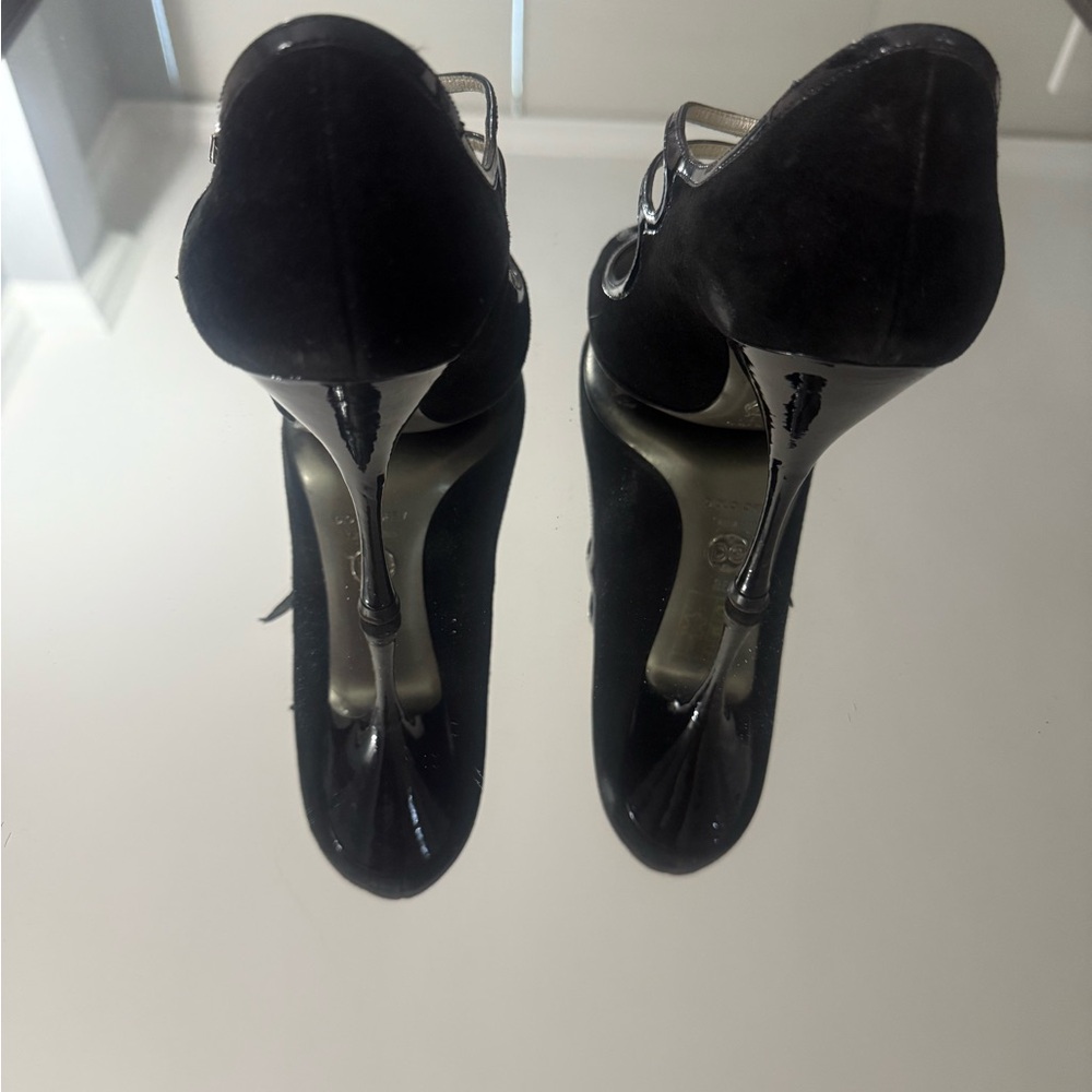 Dolce & Gabbana Glossy Black Double Buckle Heels - Picture 5 of 10